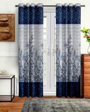 cortina eyelet curtain Set of 2 Printed Door Curtains-picture-50