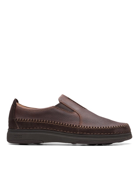 Clarks Round-Toe Slip-On Loafers