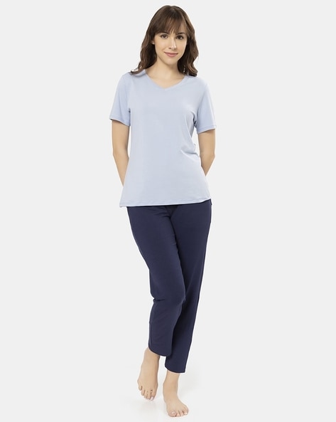 Buy Blue Track Pants for Women by Amante Online
