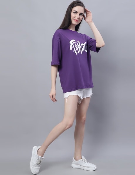 Buy Purple Tshirts for Women by OBAAN Online | Ajio.com