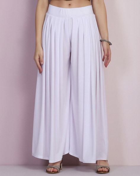 Buy Bottoms More Womens White Magic Palazzo Pants at Amazon.in