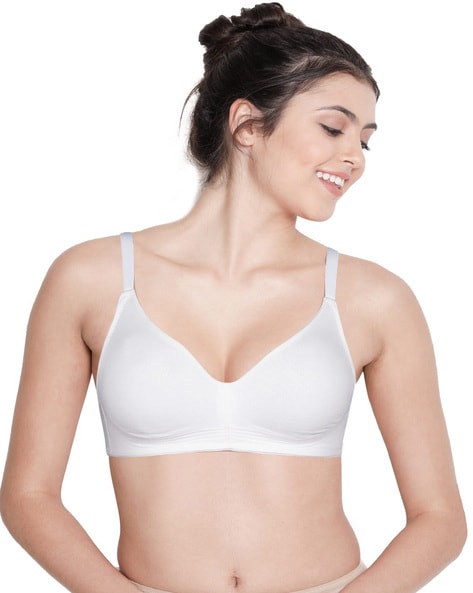 Shop Padded Bra with Adjustable Straps and Hook Closure Online
