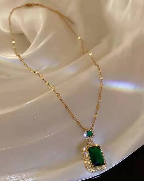 Jewels galaxy Gold-Plated Roman Numerals Pendant with Rope Chain