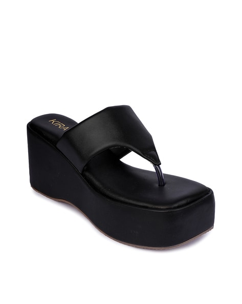 Buy Black Heeled Sandals for Women by KIRAVI Online Ajio