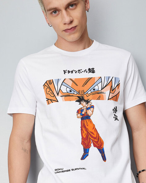 Men's Dragon Ball Z Short Sleeve Graphic T-Shirt - Light Beige M