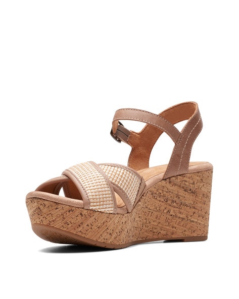 Brown Wedge Sandals - Platform Sandals - Slide-On Sandals - Lulus