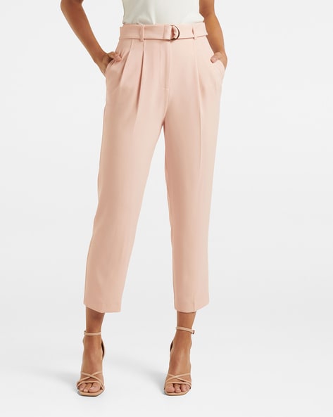 Madame Pink Tapered Trousers | Buy SIZE S Trouser Online for | Glamly