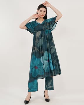 sonnesta Floral Print Kaftan & Pants Set-picture-50
