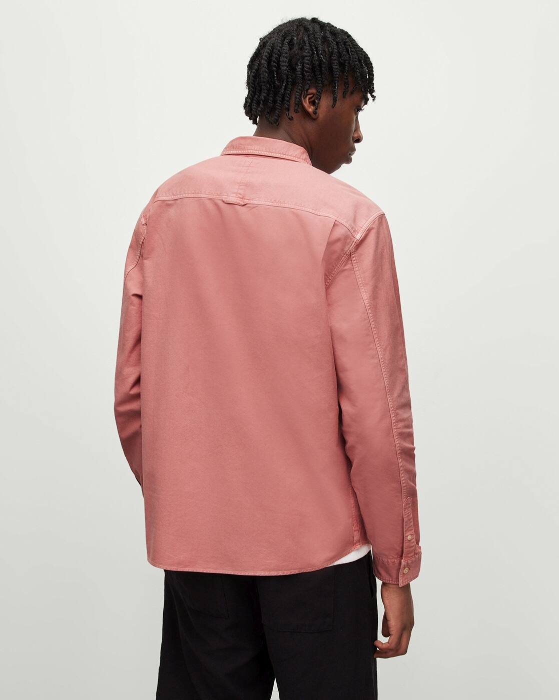 Buy ALL SAINTS Hermosa Cotton Relaxed Fit Shirt | Salmon Pink