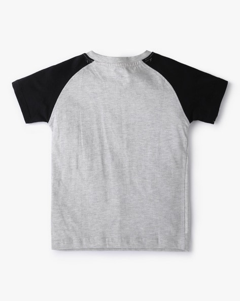 Colourblock Henley T-shirt with Raglan Sleeves