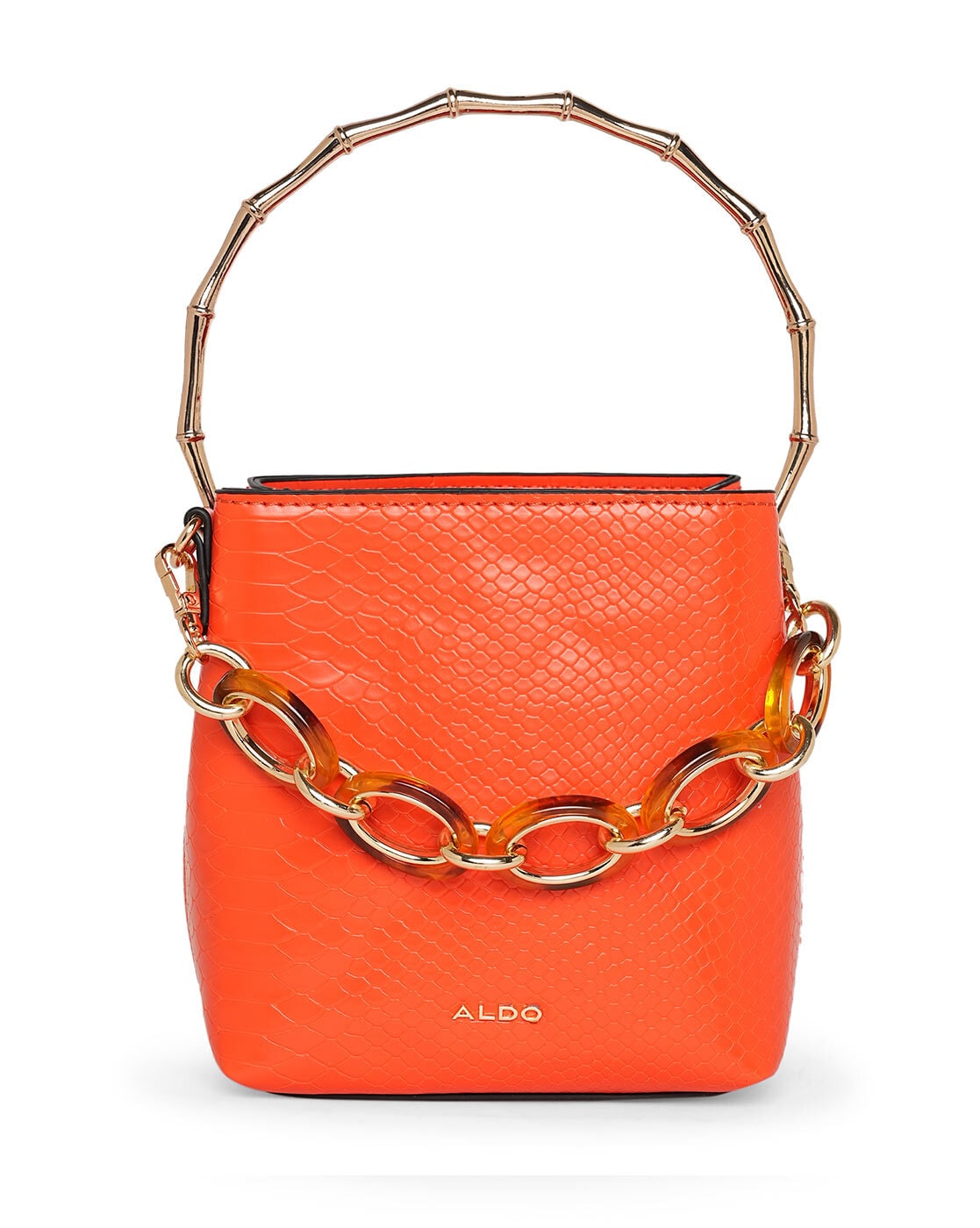 Dissona, Bags, Dissona Orange Cylinder Bucket Bag