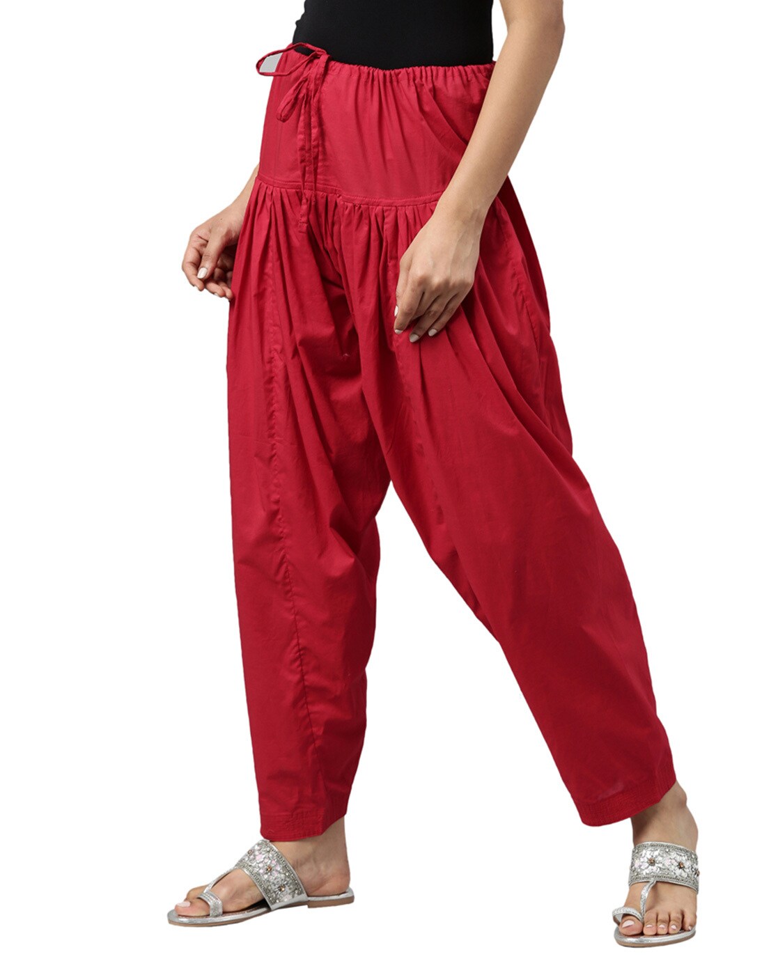 Women Solid Teal Viscose Harem Dhoti pants – Cherrypick