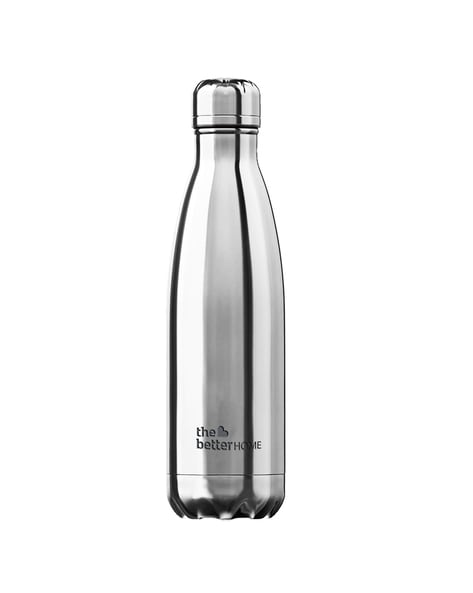 500 Stainless Steel Insulated Water Bottle 500ml | Thermos Flask 500ml |  Hot and Cold Steel Water Bottle 500ml (Pack of 1, Silver)