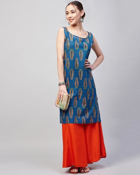 Buy Blue Kurtis & Tunics for Women by In Weave Online | Ajio.com