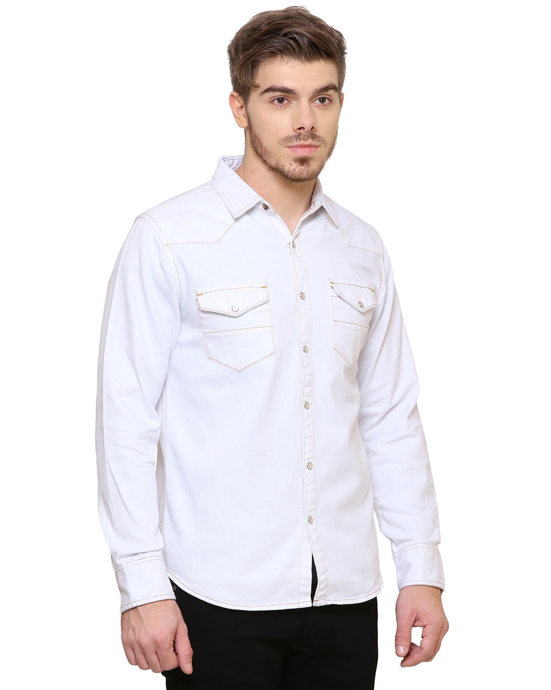 Buy U.S. Polo Assn. Denim Co. Men White Brand Print Pure Cotton Polo Shirt  - NNNOW.com