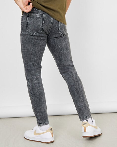 Acid Wash Mens Jeans With Ankle Zips LOVE UGLY Jeans Mens Medium