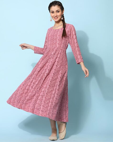 Buy Pink Kurta Suit Sets for Women by BLACK SCISSOR Online