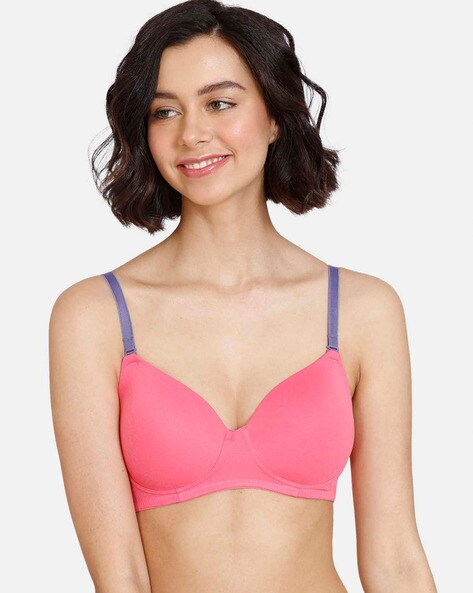  ZIVAME Padded Non Wired 3/4th Coverage T-Shirt Bra
