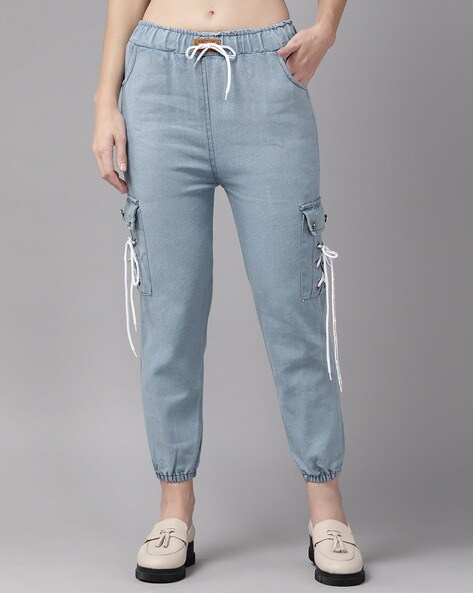 Light blue cuffed discount joggers