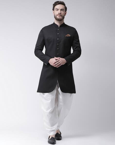 Buttoned-Up Sherwani with Pyjamas