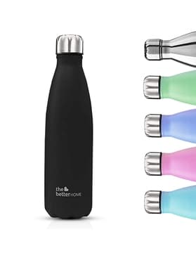 500 Stainless Steel Insulated Water Bottle 500ml | Thermos Flask 500ml |  Hot and Cold Steel Water Bottle 500ml (Pack of 1, Silver)