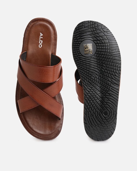 Mens leather sale slippers macys