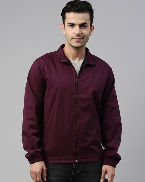 The Next Generation Bomber Jacket in Burgundy - Woodies Clothing