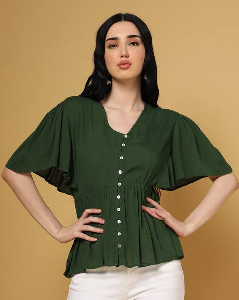 ISCENERY BY VERO MODA Flared V-neck Top