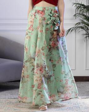Discover 65+ floral flared long skirt