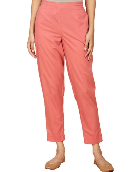 Angle-Length Pants with Elasticated Waist Price in India
