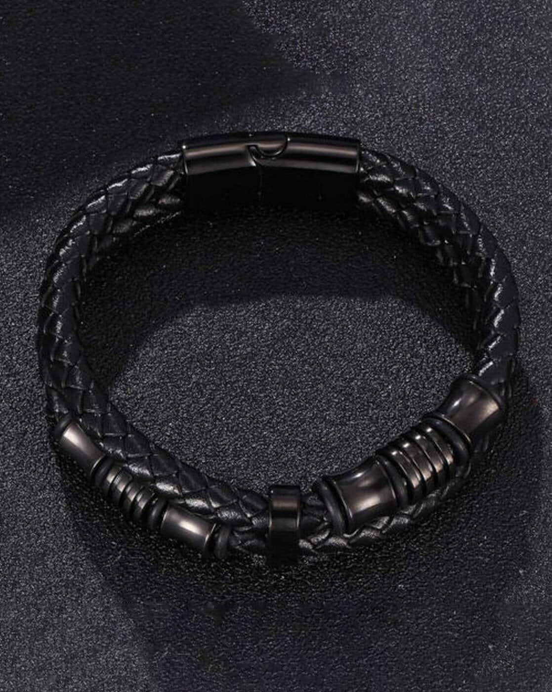 Buy CJMILADO Mens Genuine Leather Bracelet  Handmade Adjustable Leather  Cuff Bracelet punk Style leather wrap Wristband for Men Online at  desertcartINDIA