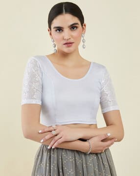 soch Floral Lace Slip-On Blouse-picture-32