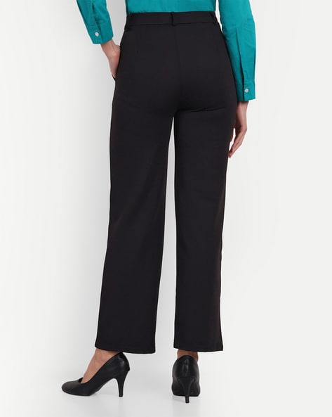 Buy Tokyo Talkies Black Straight Fit Trouser for Women Online at Rs315   Ketch