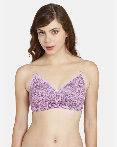 Zivame Lingerie : Zivame Airy Lace Padded Non-Wired 3/4th Coverage