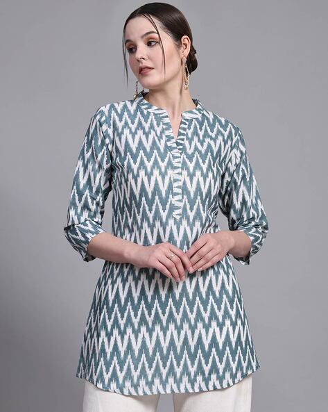 Ikat deals print kurtis