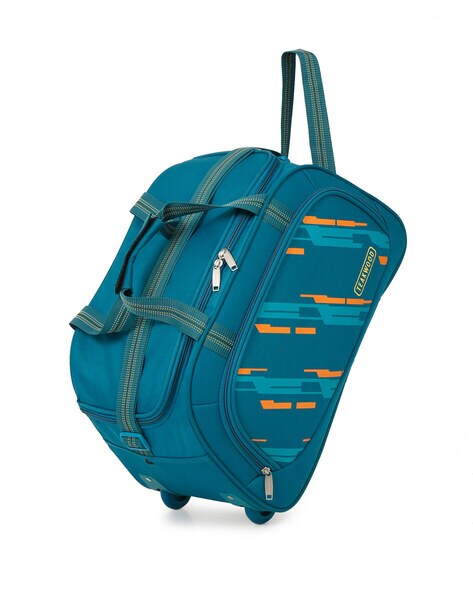 Priority Neptune Set of 3 Aqua Blue Polyester 2 Wheel Duffle Trolley |  Travel Luggage (20
