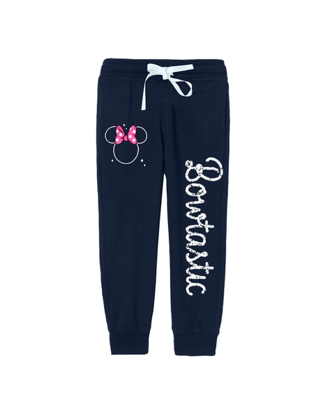 Buy Navy & Pink Track Pants for Girls by Kuchipoo Online