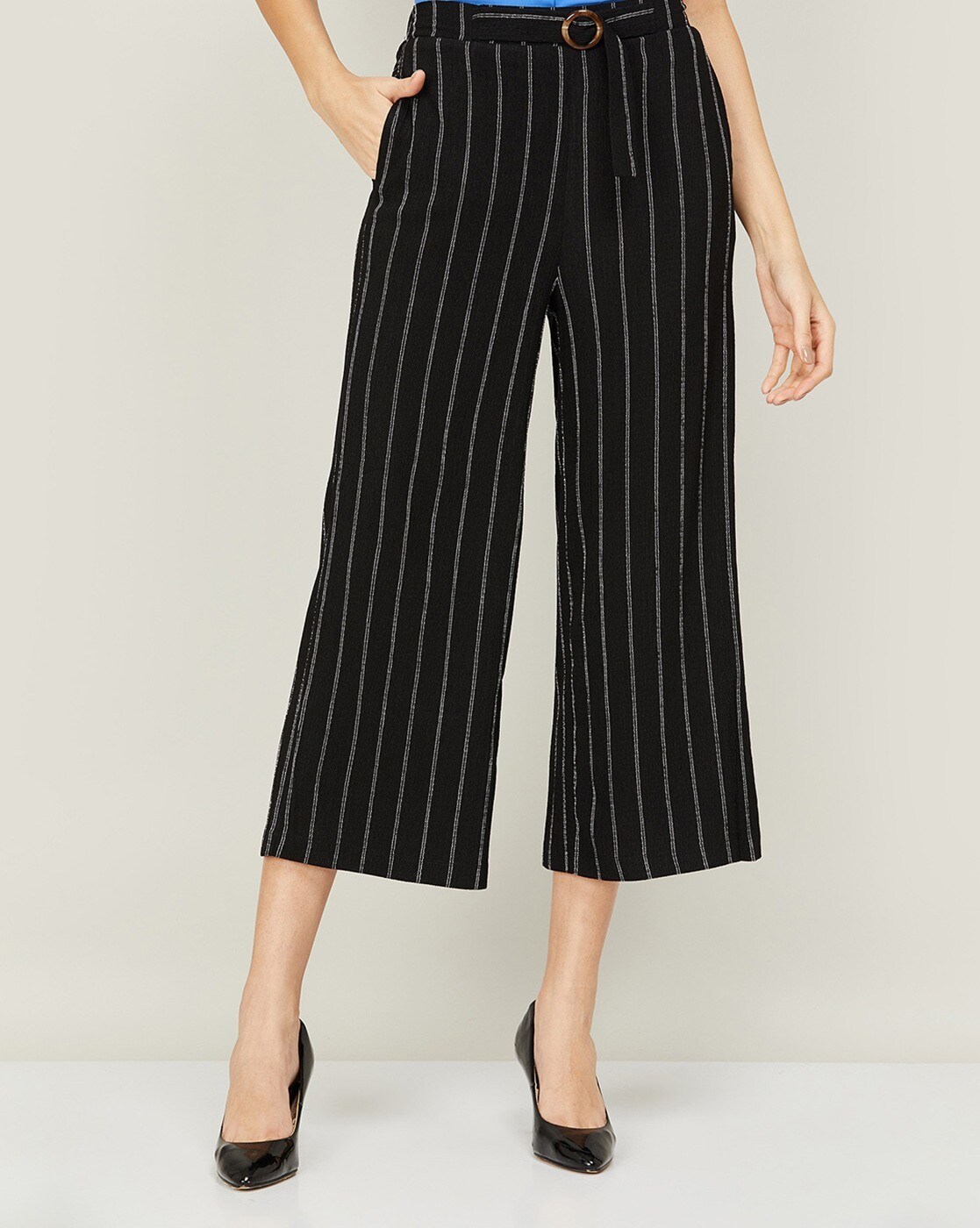 Buy Black Trousers & Pants for Women by CODE BY LIFESTYLE Online