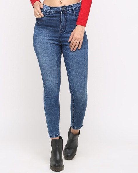 Buy High-Rise Skinny Fit Jeggings with Insert Pockets Online at