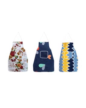 aazeem Pack of 3 Printed Aprons with Front Pockets-picture-22