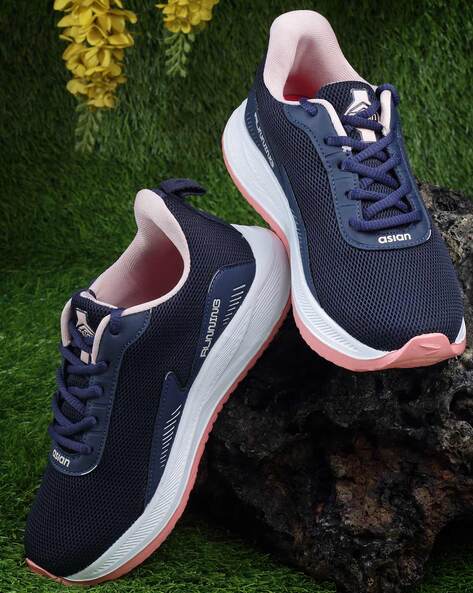 Navy blue running shoes womens on sale