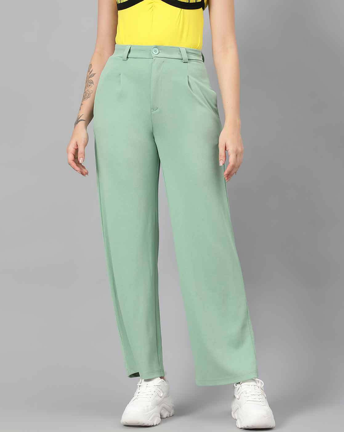 Buy Green Trousers & Pants for Women by KOTTY Online