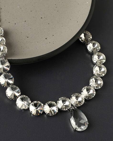 Rhinestone Choker Necklace Jewelry Adjustable Collar Necklaces Silver  Chokers for Women and Girls - Walmart.com