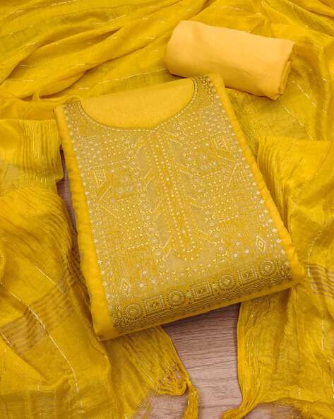 Buy Yellow Dress Material for Women by GRIVA DESIGNER Online