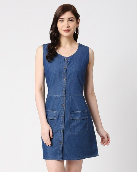 Strappy patch sale pocket dress