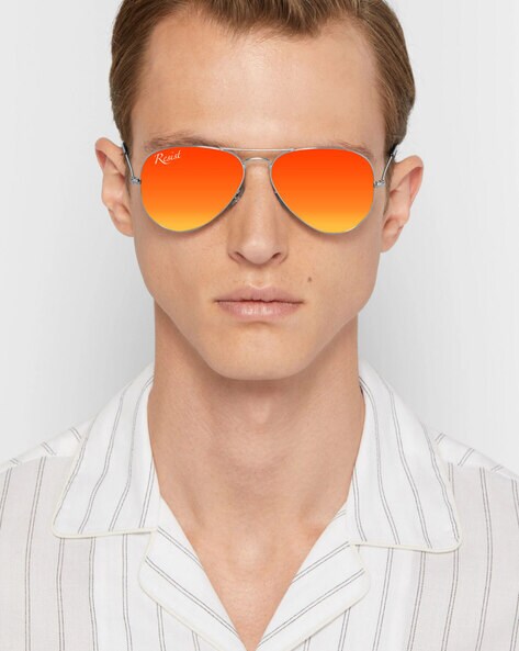 Orange store aviator glasses