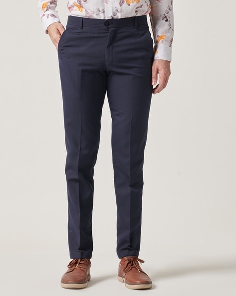 Buy Blue Trousers & Pants for Men by Mr Button Online