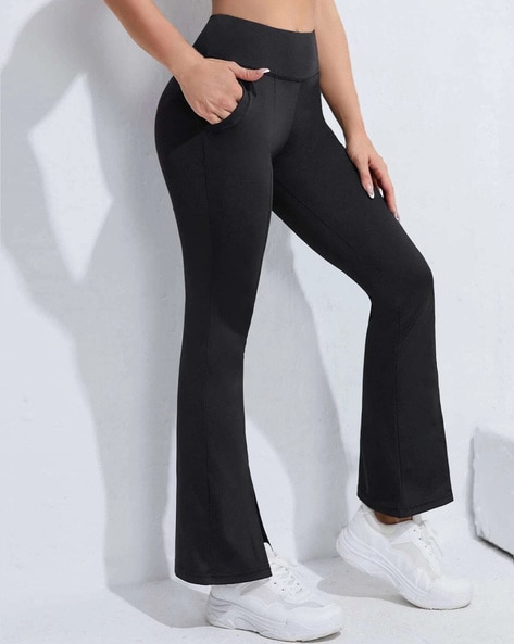 Women Black Flare Pants Leggings Yoga Soft High Waist Bootcut Comfortable  Tall 180cm Long Palazzo Pants Bell Bottom