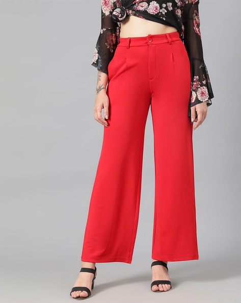 Buy Red Trousers & Pants for Women by Alekya Online