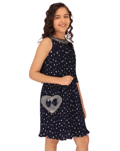 Navy polka best sale dot shift dress